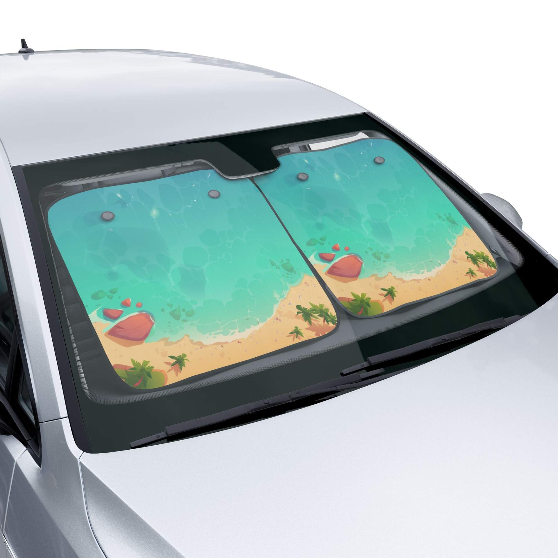 Tropical Oasis Car Sun Shades – UV Protection & Cool Design - GIFTZ For Your Loved Ones