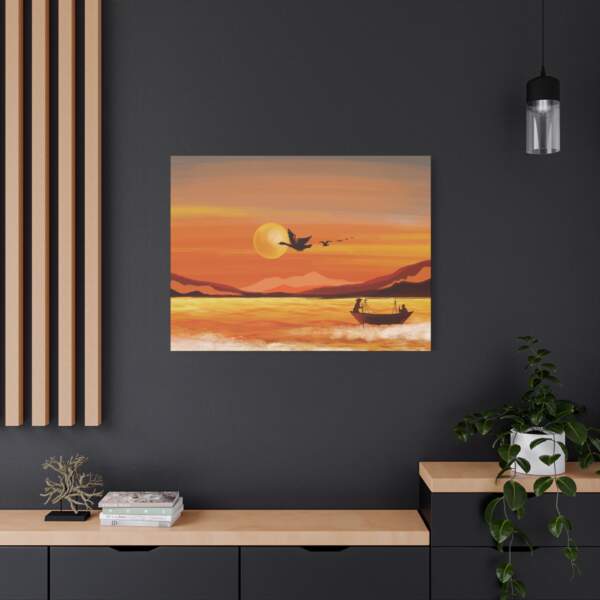 Stretched Canvas Wall Art Sunset Serenity - GIFTZ For Your Loved Ones