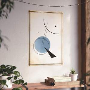 Vertical Matte Posters - Modern Abstract Sun Light Line Work Design -Giftz For Your Loved Ones