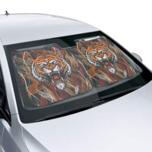 Fierce Tiger Car Sun Shades – Protect Your Vehicle with Style - GIFTZ For Your Loved Ones