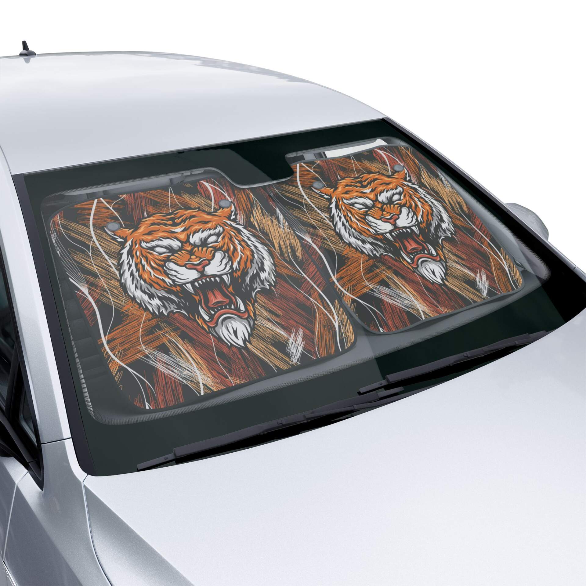 Fierce Tiger Car Sun Shades – Protect Your Vehicle with Style - GIFTZ For Your Loved Ones