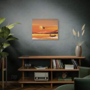 Stretched Canvas Wall Art Sunset Serenity - GIFTZ For Your Loved Ones