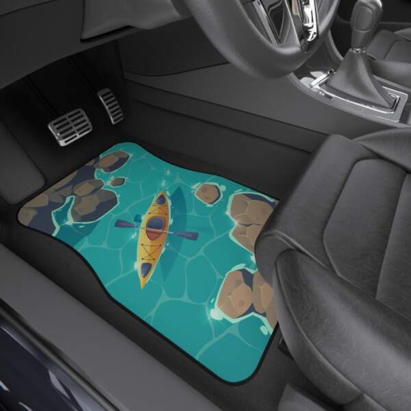 Kayak Adventure Car Mats Set - Nature-Inspired Floor Protectors - GIFTZ For Your Loved Ones