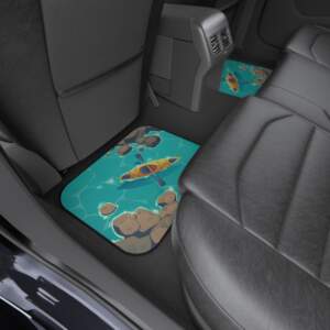 Kayak Adventure Car Mats Set - Nature-Inspired Floor Protectors - GIFTZ For Your Loved Ones
