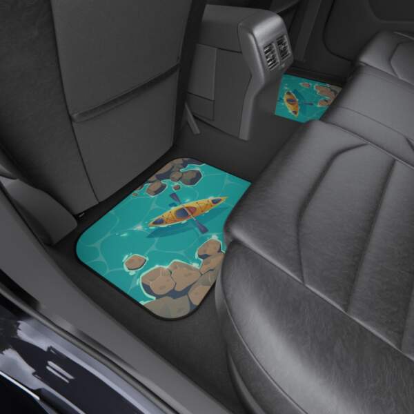 Kayak Adventure Car Mats Set - Nature-Inspired Floor Protectors - GIFTZ For Your Loved Ones