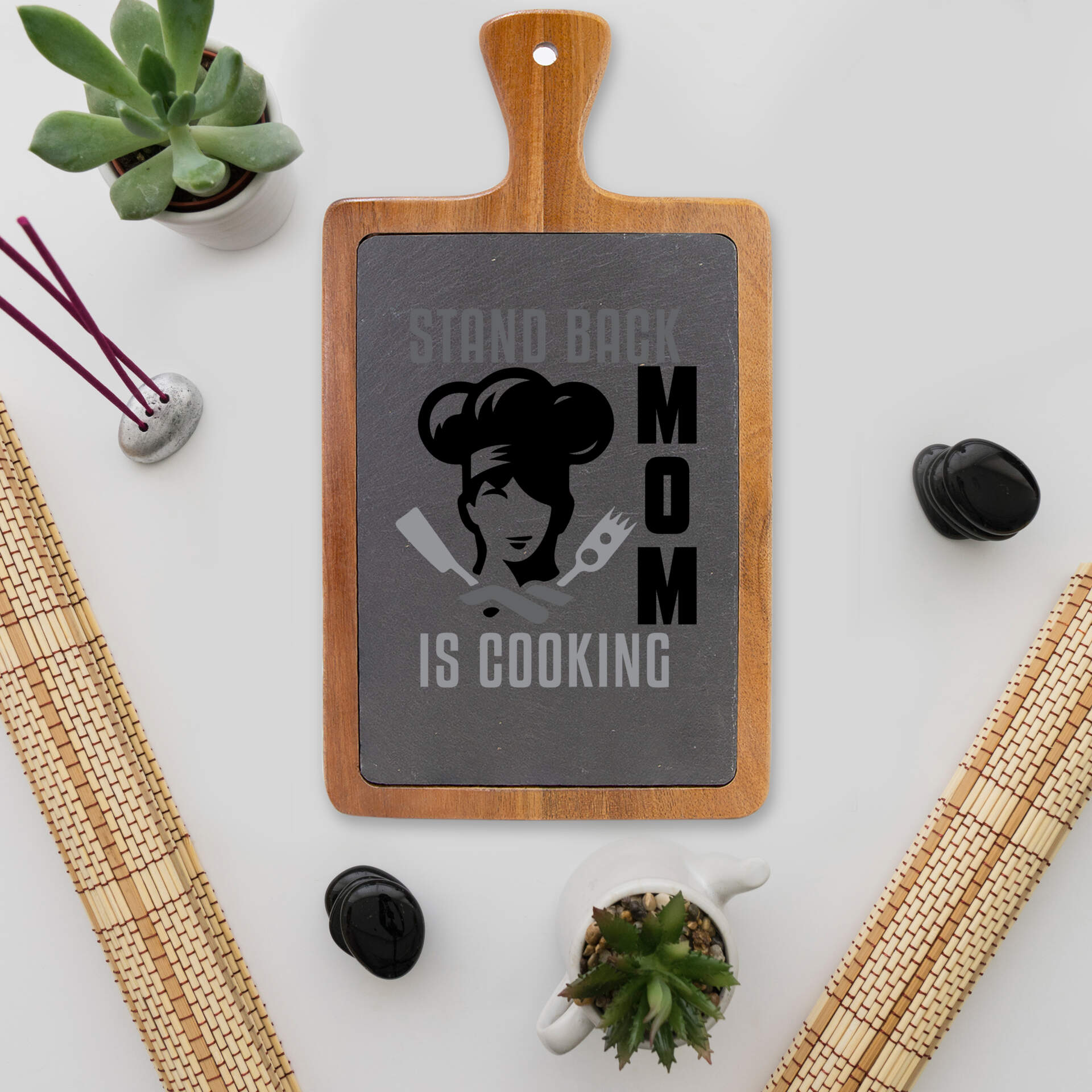 Engraved Charcuterie Board for Moms – ‘Stand Back, Mom is Cooking’ - GIFTZ For Your Loved Ones