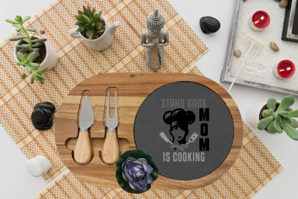 Engraved Charcuterie Board for Moms – ‘Stand Back, Mom is Cooking’ - GIFTZ For Your Loved Ones