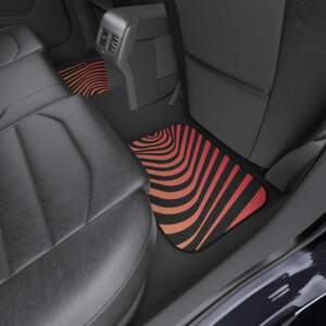 Retro Vibe Illusion Pattern Car Mats - Set of 4 - GIFTZ For Your Loved Ones