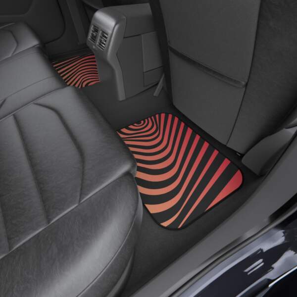Retro Vibe Illusion Pattern Car Mats - Set of 4 - GIFTZ For Your Loved Ones