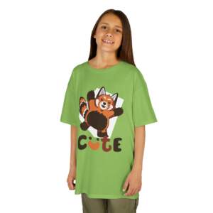 Cute Children's T-Shirt, Soft Cotton Tee for Kids, Great for Birthdays, Playdates, Gift for Animal Lovers, Green Tee with Fun Design - GIFTZ For Your Loved Ones