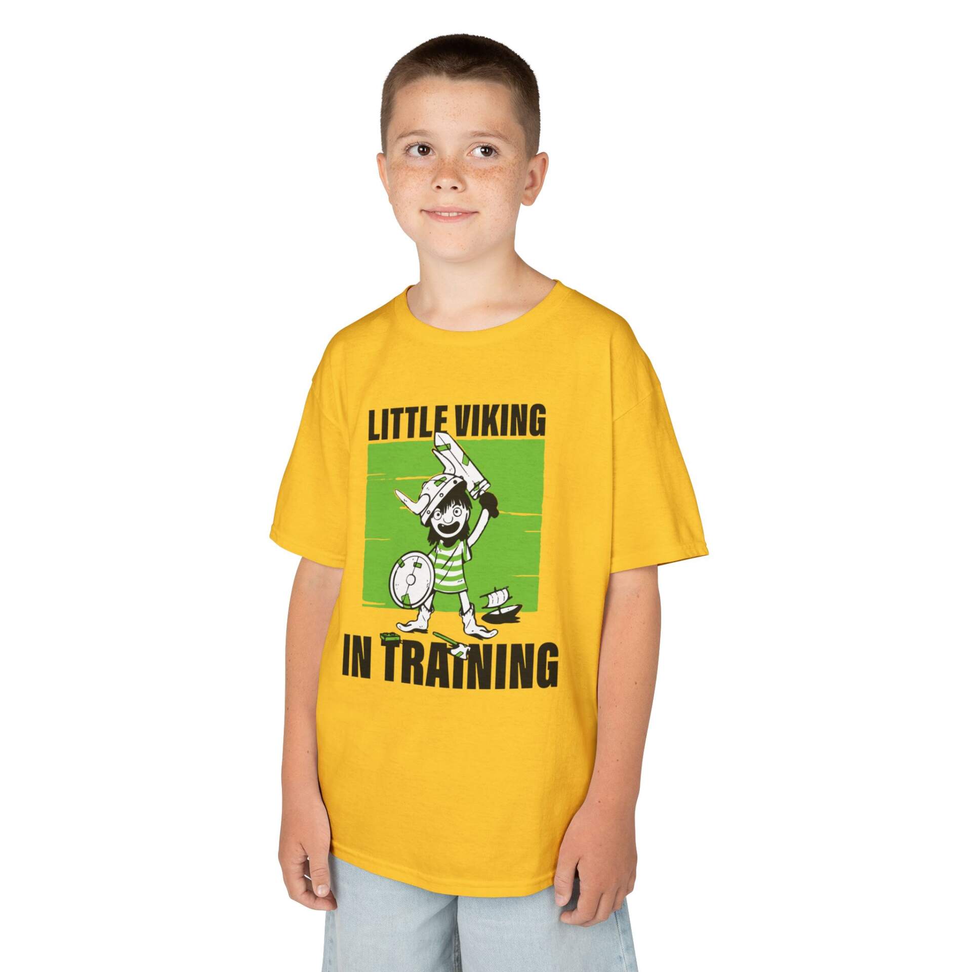 Kids Heavy Cotton™ Tee - Little Viking in Training, Fun Kids T-Shirt, Unique Birthday Gift, Playtime Apparel, Sports Fan Tee, Viking - GIFTZ For Your Loved Ones