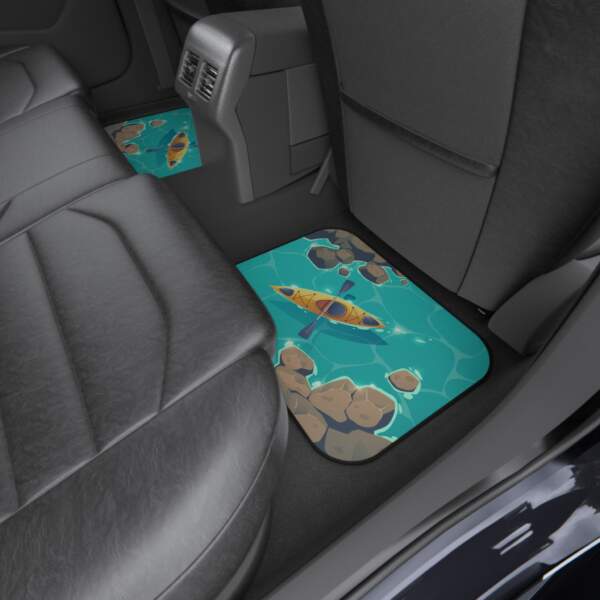 Kayak Adventure Car Mats Set - Nature-Inspired Floor Protectors - GIFTZ For Your Loved Ones