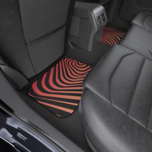 Retro Vibe Illusion Pattern Car Mats - Set of 4 - GIFTZ For Your Loved Ones