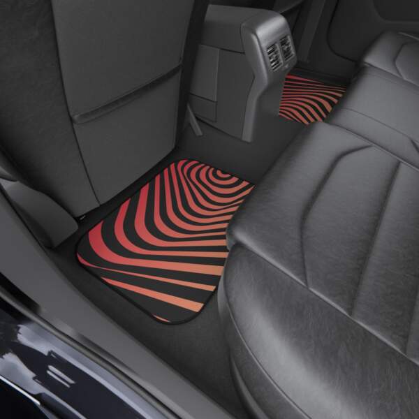 Retro Vibe Illusion Pattern Car Mats - Set of 4 - GIFTZ For Your Loved Ones