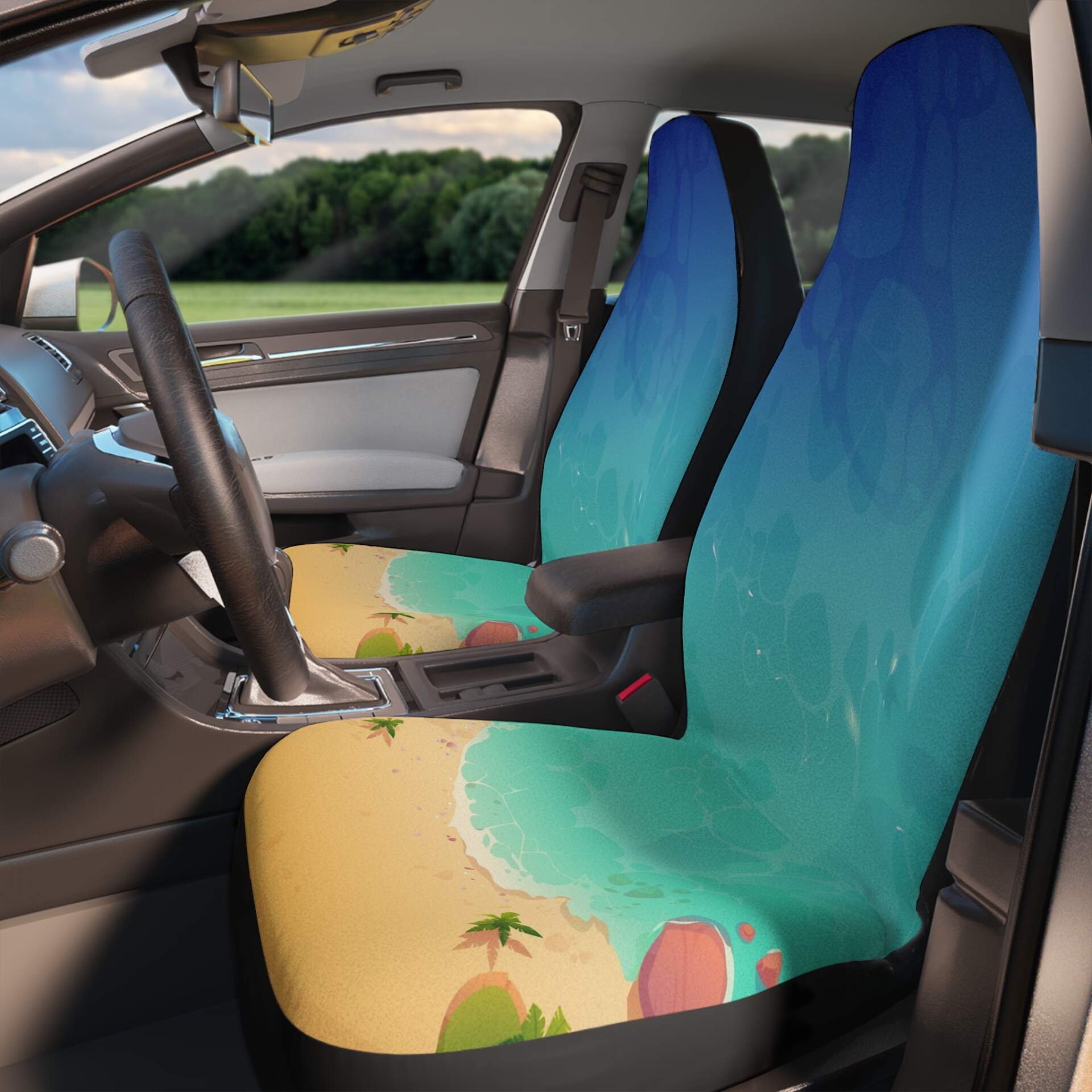 Tropical Beach Car Seat Covers - Summer Vibes for Your Vehicle - GIFTZ For your loved ones