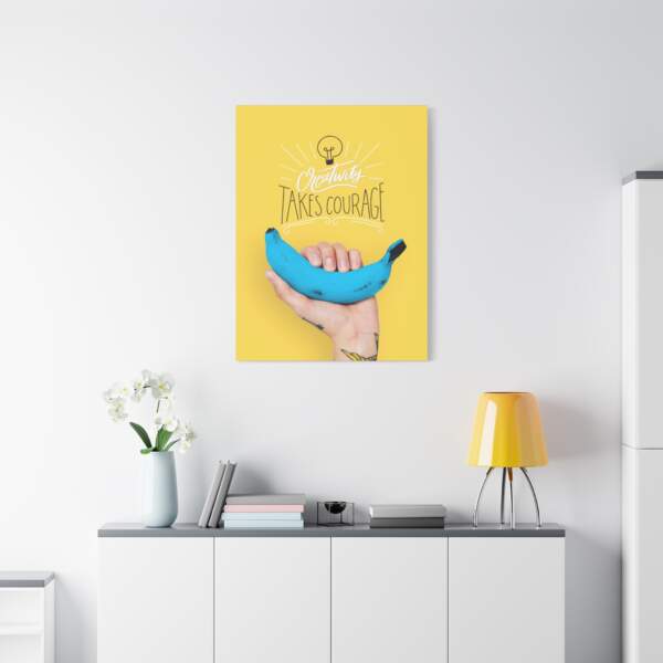 Creativity Takes Courage Canvas Print, Inspirational Wall Art, Motivational Decor, Fun Home Office Art, Gift for Artists - GIFTZ For your loved ones