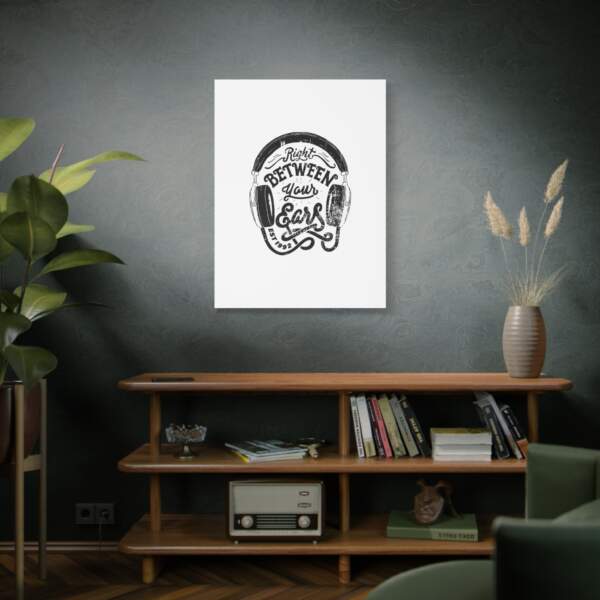 Headphone Wall Art Canvas Print, Office Decor, Music Lover Gift, Vintage Music Print, Home Soundtrack Art - GIFTZ For your loved ones