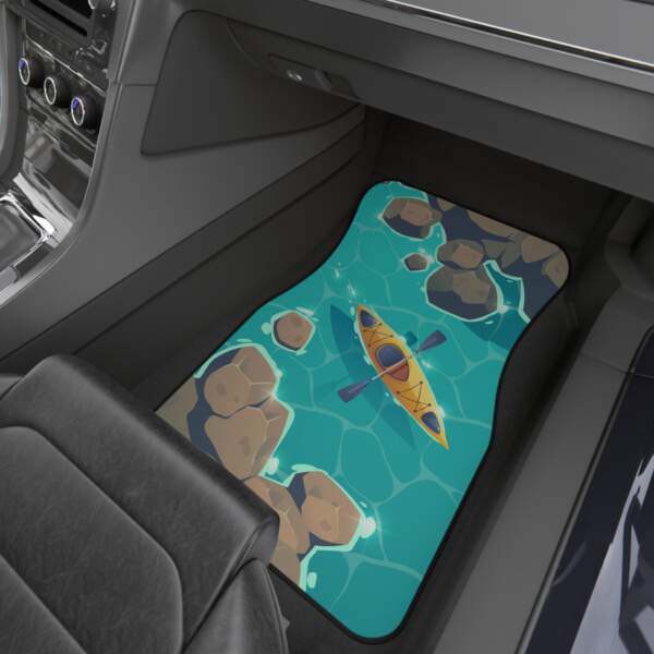 Kayak Adventure Car Mats Set - Nature-Inspired Floor Protectors - GIFTZ For Your Loved Ones