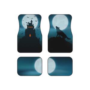 Gothic Castle & Wild Wolf Car Mats - Set of 4 - GIFTZ For Your Loved Ones