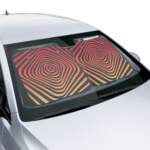 Stylish Car Sun Shades with Optical Illusion Design - Stylish UV Protection for Summer Travel - GIFTZ For Your Loved Ones