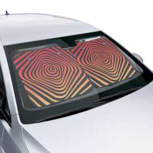 Stylish Car Sun Shades with Optical Illusion Design - Stylish UV Protection for Summer Travel - GIFTZ For Your Loved Ones