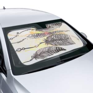 Boho Feather Car Sun Shades - Stylish UV Protection for Your Vehicle - GIFTZ For Your Loved Ones