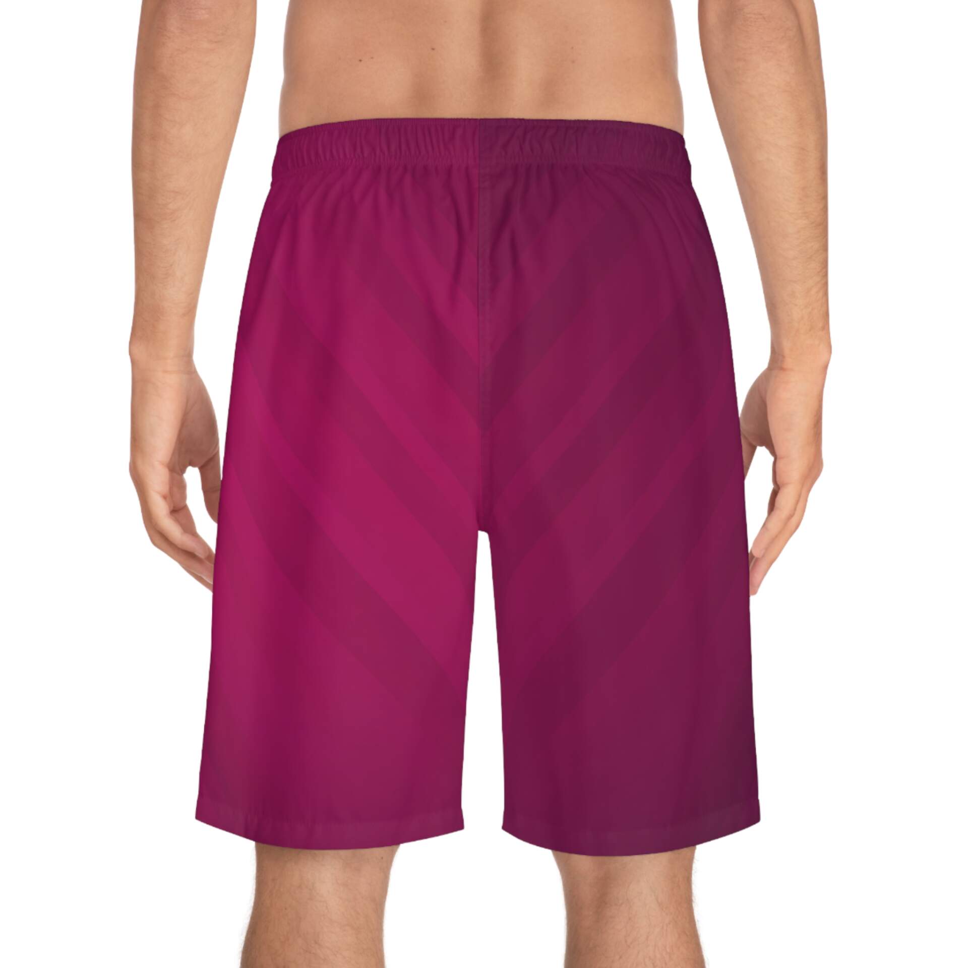 Men's Ombre Magenta Board Shorts — Quick-Dry Beach Swim Trunks - GIFTZ For Your Loved Ones