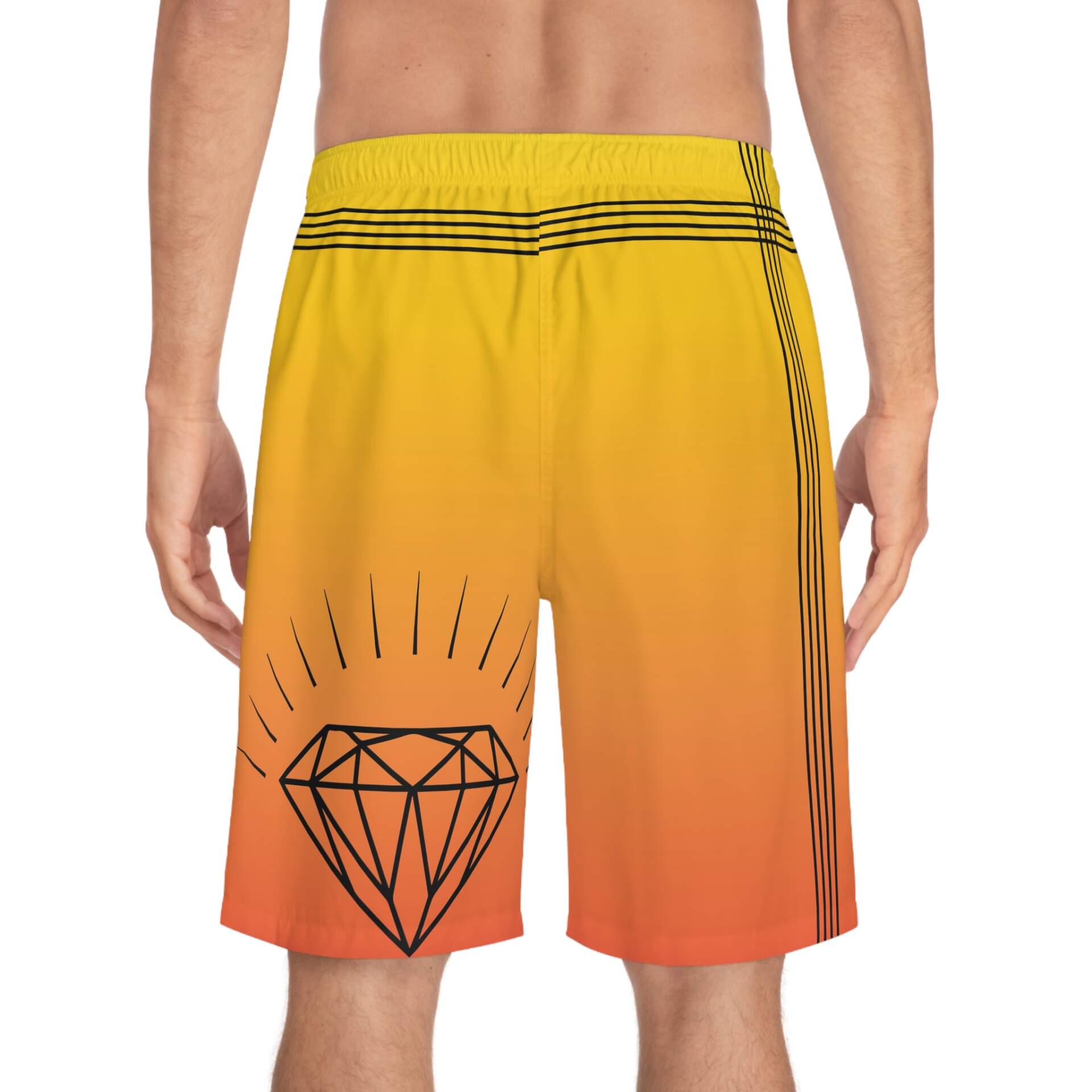Diamond Sunset Men’s Board Shorts – Perfect Summer Gift for Him - GIFTZ For Your Loved Ones
