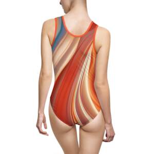 Retro Sunset Swirl One-Piece Swimsuit - GIFTZ For Your Loved Ones