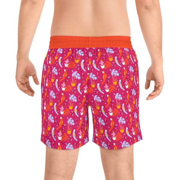 Tropical Cocktail Swim Shorts — Men's Bright Pink AOP Beach Trunks - GIFTZ For Your Loved Ones