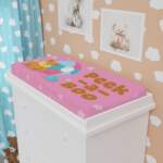 Peek-a-Boo Baby Changing Pad Cover - Soft Pink Star Design - GIFTZ For your loved ones