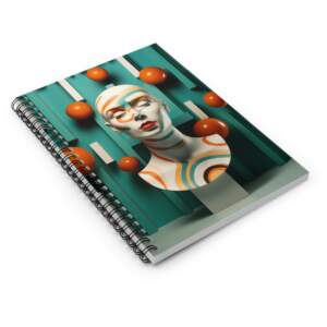 Art Bust Spiral Notebook — Abstract Geometric Design Ruled Journal - GIFTZ For Your Loved Ones