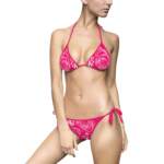 Pink Swirl Bikini — Women's Tie-Side Triangle Swimsuit - GIFTZ For Your Loved Ones