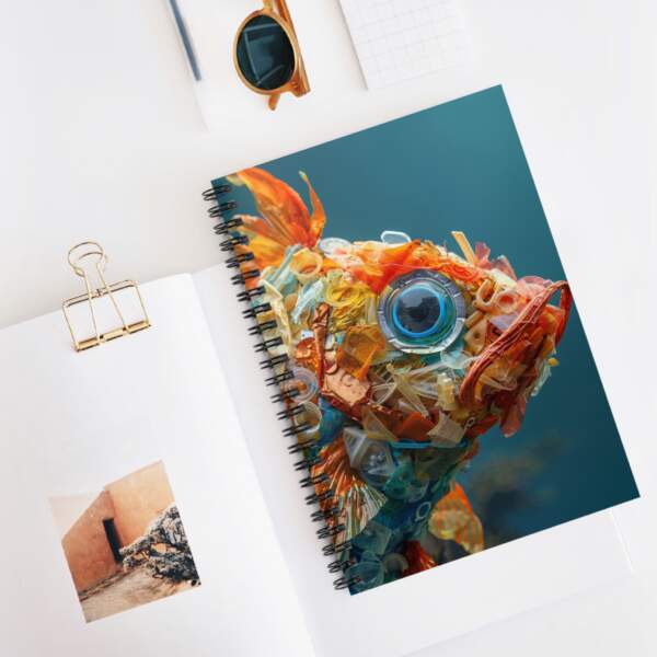 Recycled Plastic Fish Spiral Notebook — Ocean Conservation Ruled Journal - GIFTZ For Your Loved Ones