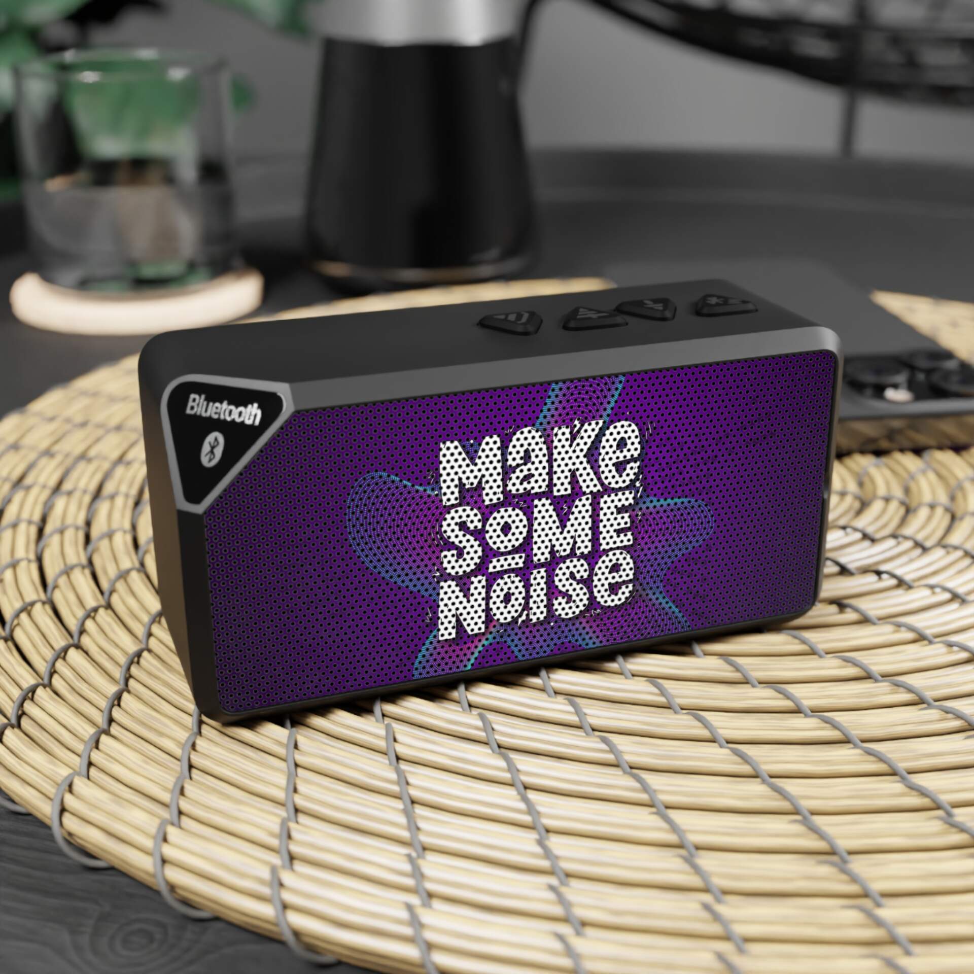Portable Bluetooth Speaker with 'Make Some Noise' Design - GIFTZ For Your Loved Ones