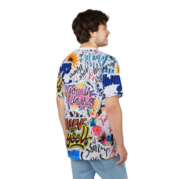 Motivational All-Over Print Tee — "Believe Myself" Inspirational Graphic Shirt - GIFTZ For your loved ones