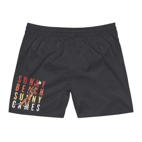 Sunny Beach Swim Shorts — Retro Pinup Graphic Men’s Swim Trunks - GIFTZ For Your Loved Ones