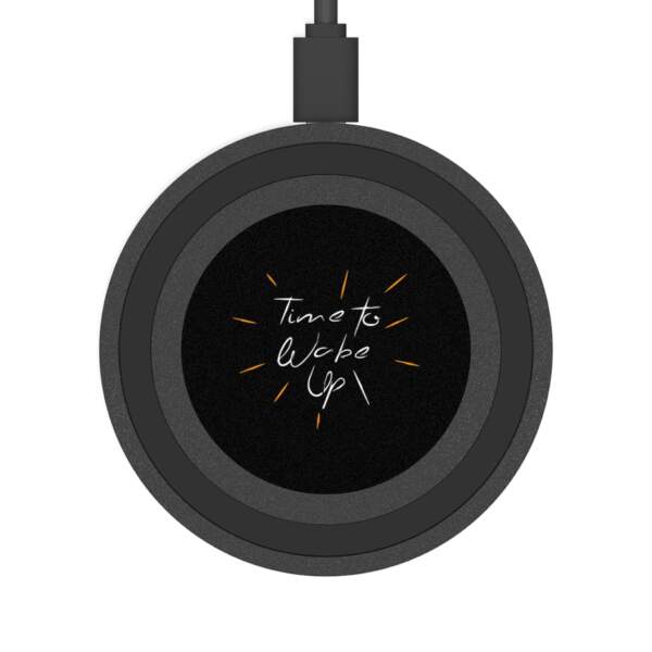 Wireless Charging Pad - 'Time to Wake Up' Design - GIFTZ For Your Loved Ones