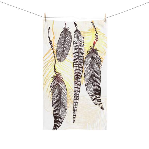 Bohemian Feather Hand Towel - Artistic & Ethereal Kitchen Decor - GIFTZ For Your Loved Ones