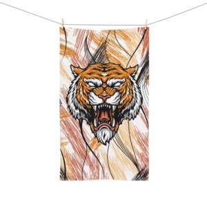 Roaring Tiger Hand Towel - Fierce & Fun Bathroom Accessory - GIFTZ For Your Loved Ones
