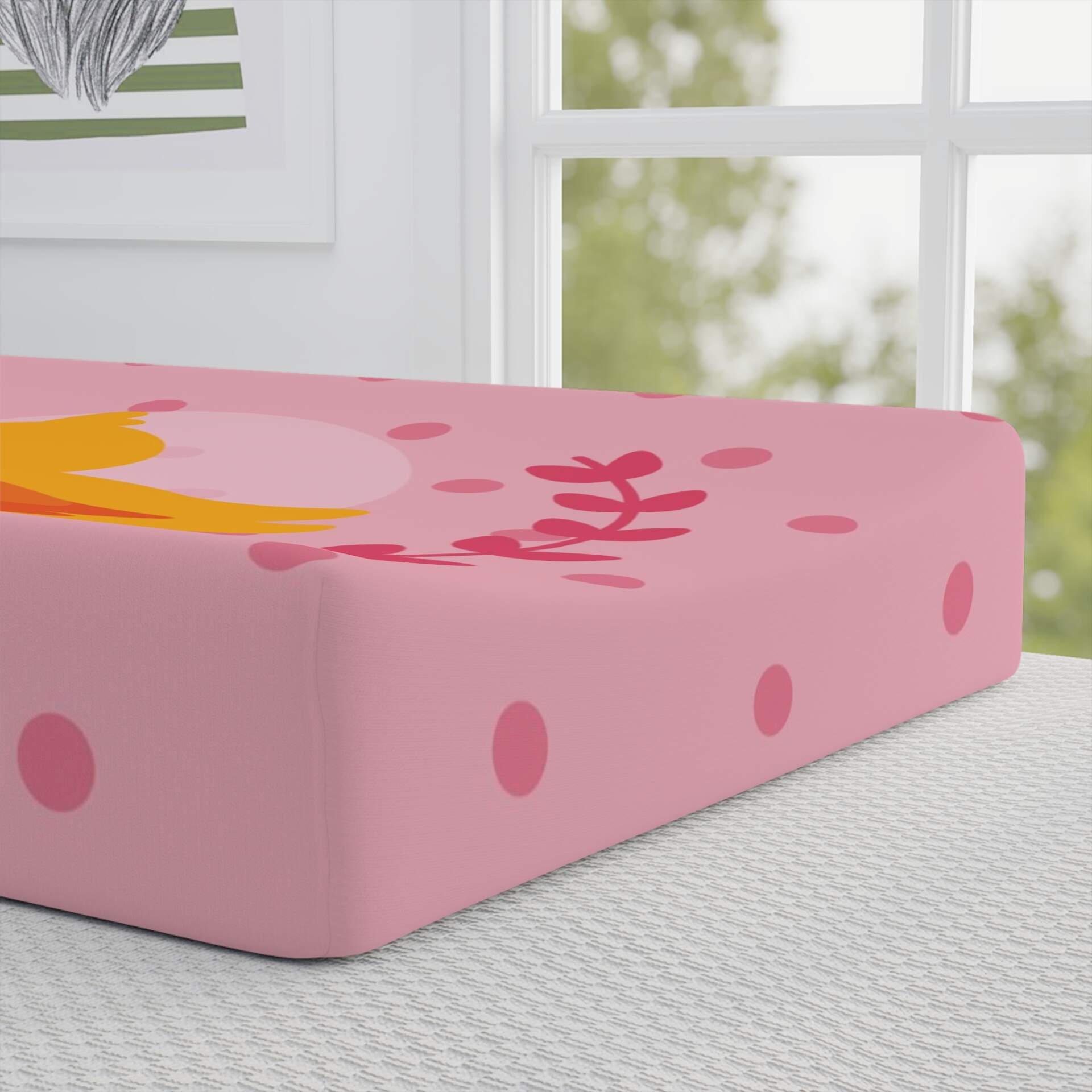 Cute Baby Changing Pad Cover - A Baby Girl Design - GIFTZ For Your Loved Ones