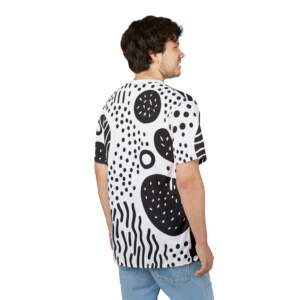 Abstract Black & White Pattern Tee — All-Over Print Graphic T-Shirt - GIFTZ For Your Loved Ones