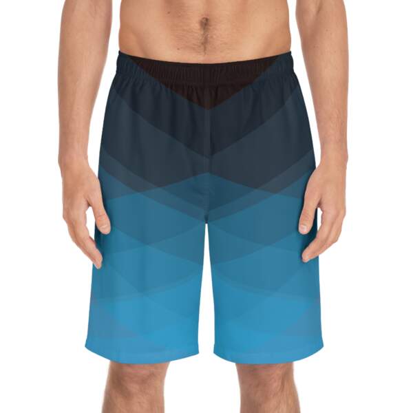 11584138951495383078_2048.jpeg Blue Gradient Chevron Board Shorts — Men's Surf & Swim Trunks - GIFTZ For Your Loved Ones