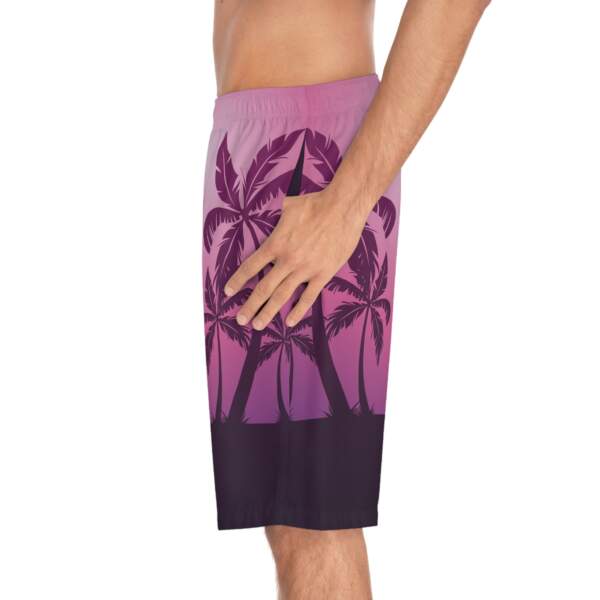 Board Shorts — Pink Sunset Palm Tree Swim Trunks - GIFTZ For your loved ones