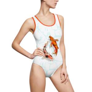 Koi Fish Pool Print — One-Piece Swimsuit - GIFTZ For your loved ones
