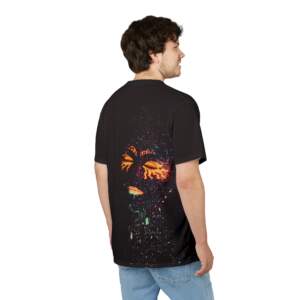 Glow Face Graphic Tee — Neon UV Body Paint Art T‑Shirt - GIFTZ For Your Loved Ones