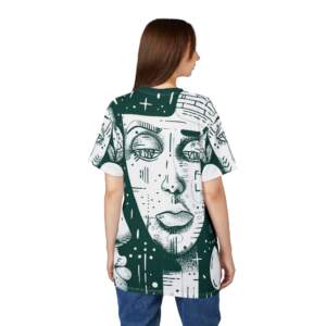 Abstract Portrait All-Over Print Tee — Moody Line Art Faces - GIFTZ For Your Loved Ones