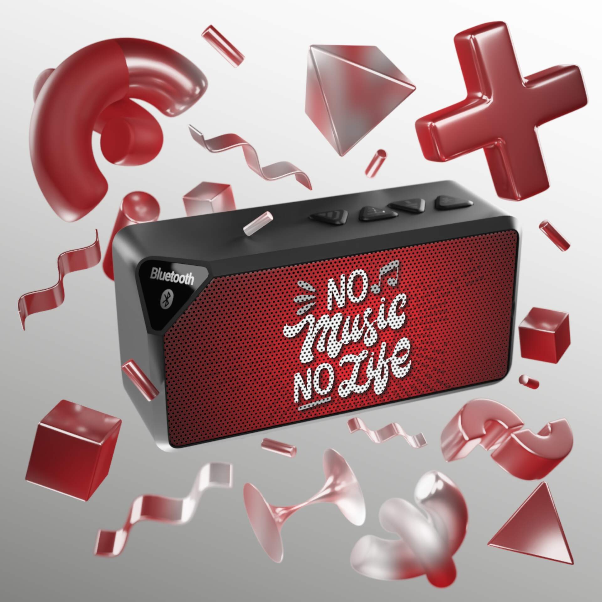 No Music No Life Speaker – Compact, Stylish & Rechargeable Audio Companion - GIFTZ For Your Loved Ones