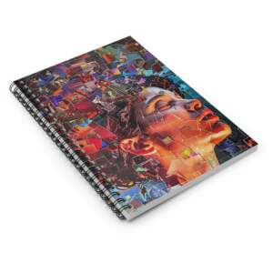 Artistic Collage Spiral Notebook — Dreamer Face Ruled Journal for Students & Creatives - GIFTZ For Your Loved Ones