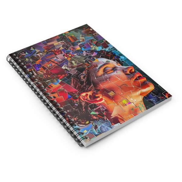 Artistic Collage Spiral Notebook — Dreamer Face Ruled Journal for Students & Creatives - GIFTZ For Your Loved Ones